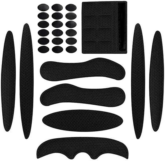 Helmet Padding Kit, Bicycle Replacement Universal Foam Pads Kits Set Mats for Bike Motorcycle Cycling Helmet Accessories (Black, Set of 1)