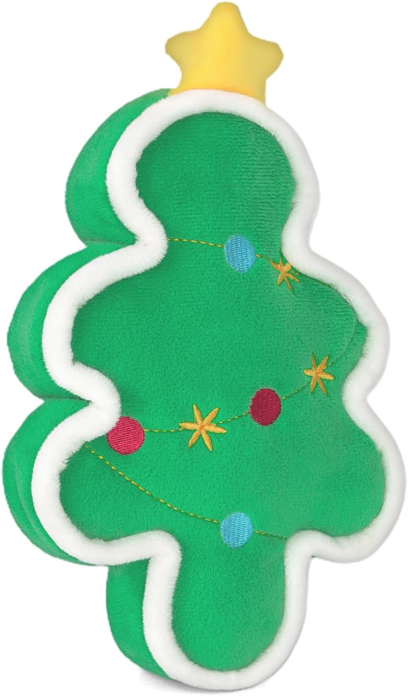DODODOLA Dog Toys Squeaky Christmas Tree Gift Plush Dog Toys Stuffed Dog Toys with Crinkle Paper for Large Dogs Medium Puppy