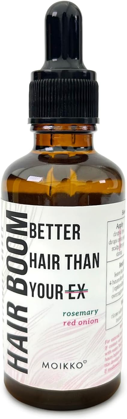 Hair Growth Oil 100% Natural with Castor, Jojoba, Avocado, Hibiscus, Argan, Peppermint, Basil, Aloe, Red Onion, Clove & Rosemary - Promotes Thickness & Strength