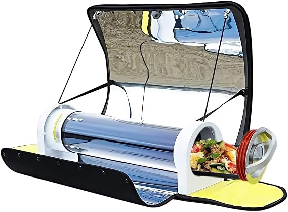 Portable Solar Oven 4.5L Large Capacity Solar Cooker for 5-8 People, Solar Grill for Backpacking, Camping, Travel, Hiking