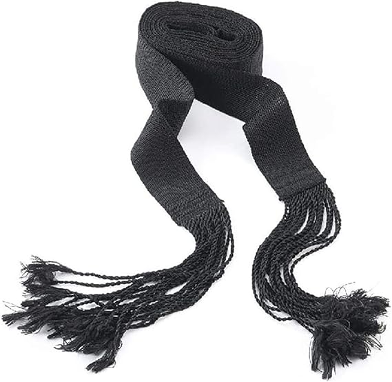 Judaica Place Gartel Ritual Belt Sizes 0-36 (15 Strings, Black Round Israeli)