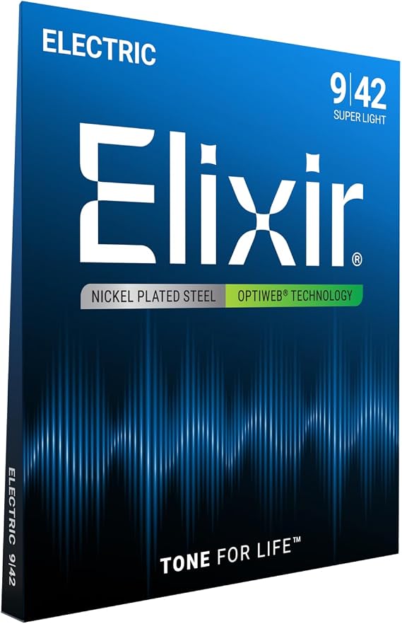ELIXIRエリクサー Elixir Electric Guitar Strings OPTIWEB Super Light .009-.042 #19002 Domestic Regular Product