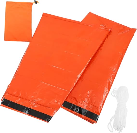SUPVOX Survival Tarp Shelter Emergency Thermal Blanket Aluminum Foil Tent for Camping Lightweight First-aid Tent for Outdoor