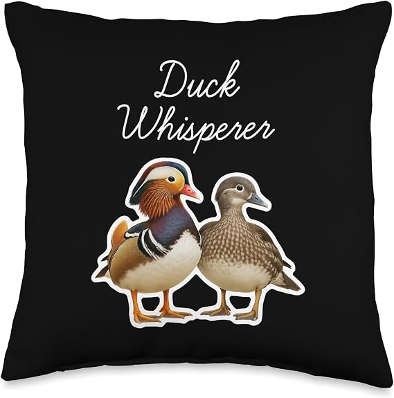 Duck Whisperer - Mandarin Ducks Throw Pillow
