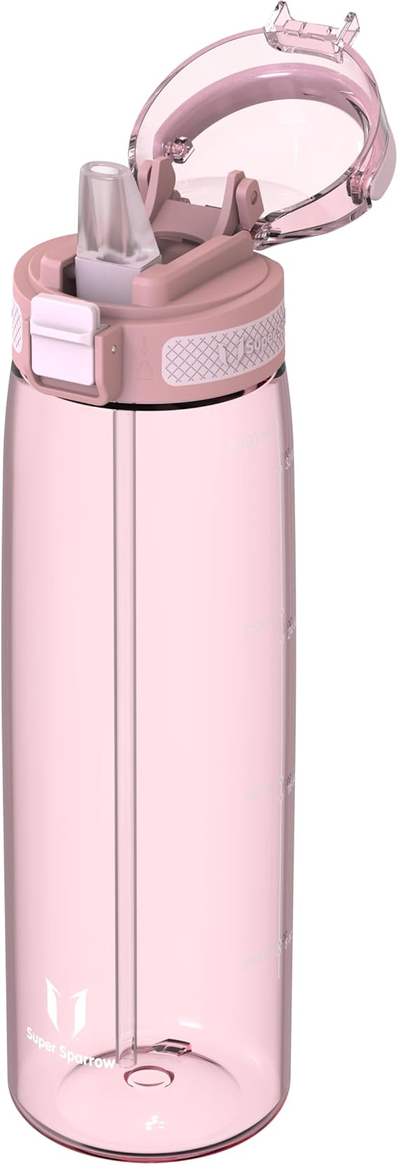 Sparrow Sport Water Bottle with Straw - Tritan Plastic Drinks Bottles | 500ml, 750ml, 1L, Leakproof, Dishwasher Safe, BPA-Free, Lightweight, Eco-Friendly, Non-Toxic, TouchSip, Travel, Sports