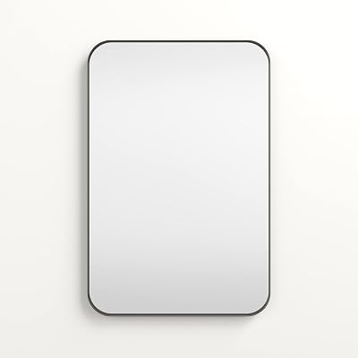 Better Bevel 24 x 36 Bronze Metal Framed Mirror | Rectangle Bathroom Wall Mirror | Rounded Corner