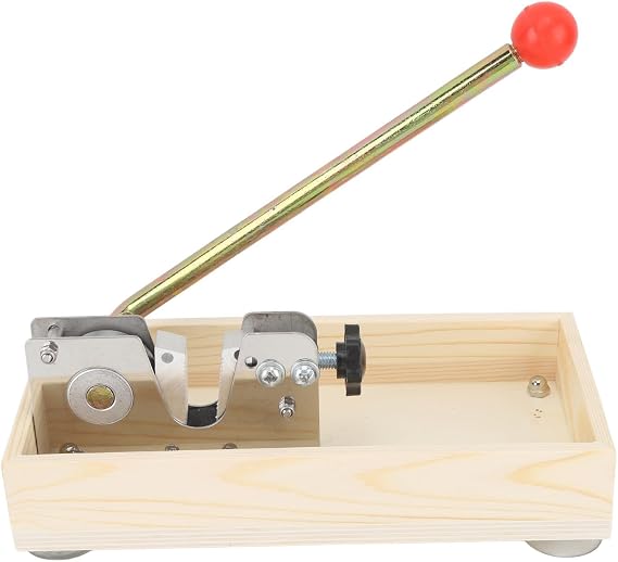 Manual Nutcracker Nut Tongs, Stainless Steel Nut Cracker with Wooden Base, Macadamia Almonds Opener Tool, Chestnuts Pecans Sheller Machine, Hazelnuts Walnuts Peeling Device