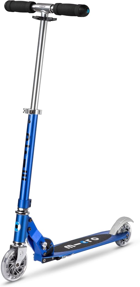 Micro Kickboard | Sprite Foldable Kid & Teen Scooter for Ages 6+ | Children up to 220 lbs | 2 Wheel | Compact for Travel & Storage | Adjustable T Bar | Smooth Ride PU Wheels | Swiss Design