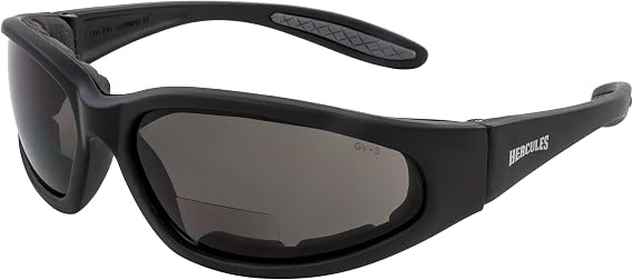Global Vision Eyewear Hercules Bifocal 1.5 Magnification Anti-Fog Safety Glasses with EVA Foam, Smoke Lens