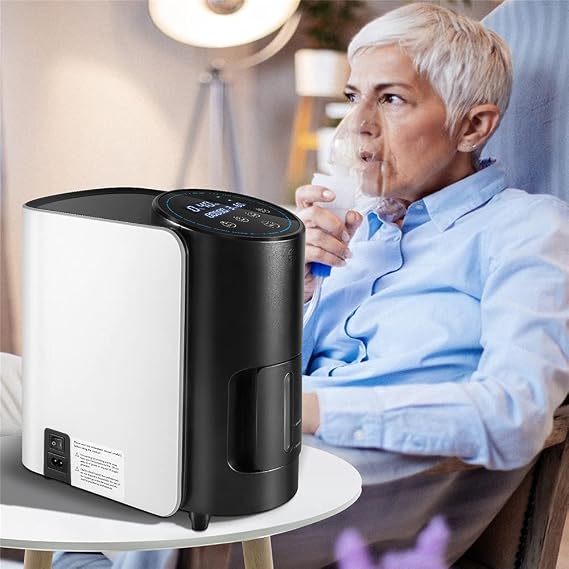 Oxygen Machine 1-7 Liter Adjustabe Household 93%-30% Wheelchair Portable Oxygen Device Machine for Home Use