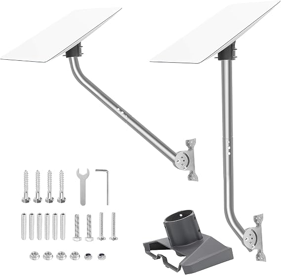 32inch Starlink Gen 3 Mount, Adjustable Stainless Steel & Aluminum Wall & Roof Mount with Starlink Gen 3 Pipe Adapter