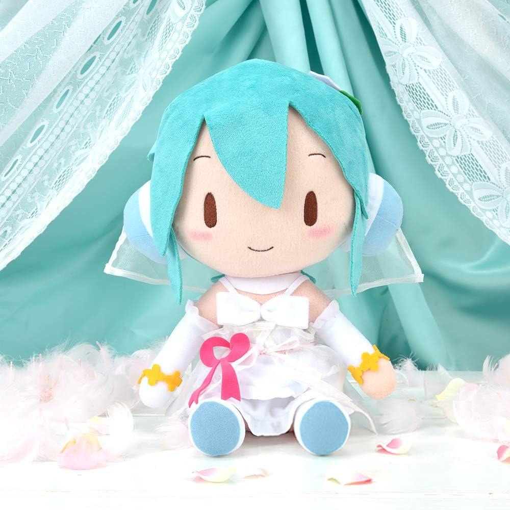 Hatsune Miku Project DIVA Arcade Future Tone Special Fluffy Plush Hatsune Miku - White Dress