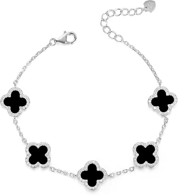 925 Sterling Silver Clover Bracelet for Women
