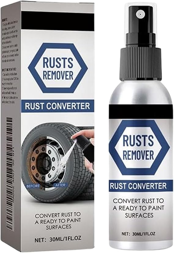 Rusts Remover Spray - 30ml Powerful RustRemoval Solution, Effortless Bikes Chain Cleaner | Portable Quickdrying Metal Tarnish Dissolver, Automotive Parts Restoration Aid for BikkeChains