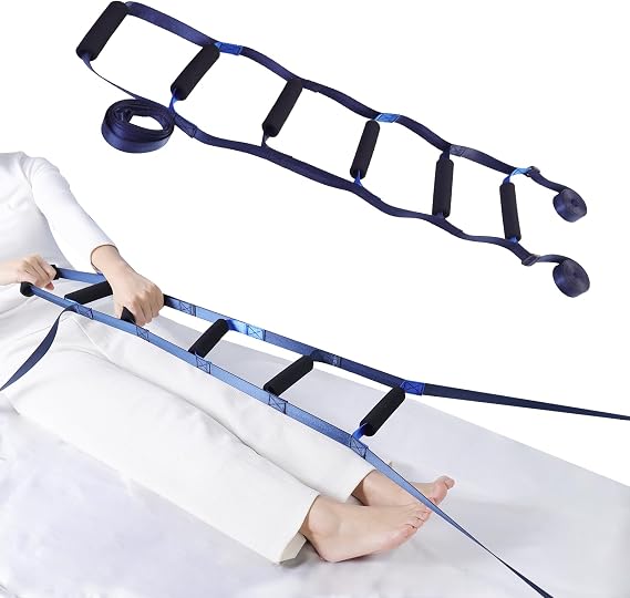 ENLUNTRA Bed Ladder Assist Strap,Pull Up Assist Device with 6 Handle Straps,Rope Ladder for Elderly, Senior, Pregnant, Handicap