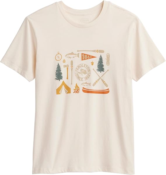Pendleton Women's Graphic T-Shirt, 100% Cotton Soft Lightweight Casual Tee