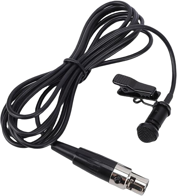 Lavalier Microphone Excellent Sound Unidirectional Clamp/Holder On Lapel Mic for Stage Meetings PVC Fit for Pyle, Fit for PHenyx Pro, for WENWEN, for FIFINE