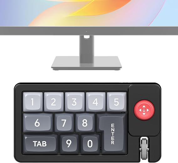 Programmable Keyboard Ergonomic Number Pad SingleHanded