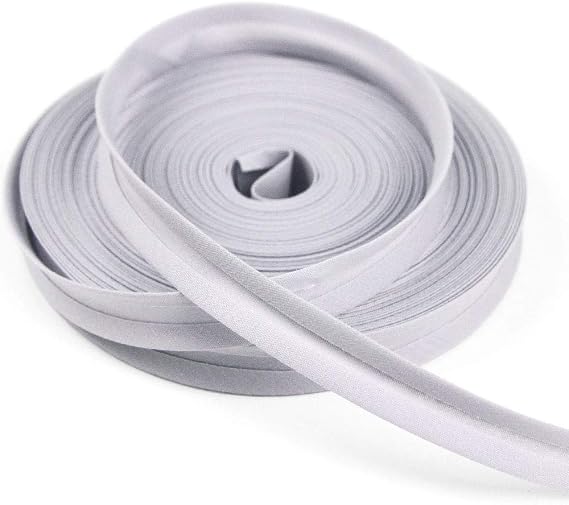 El Elefante 5/8" Cotton & Poly Single Fold Bias Tape, Ash Gray, 27 Yard Roll