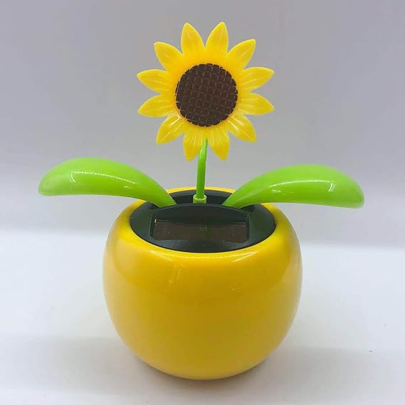 Solar Dancing Flower Car Dashboard Decorations - Funny Solar Powered Dancing Flower Pot Car Ornaments Flower Swinging Toy for Car Decor, Funny Gifts for Friends K