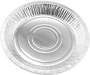 KitchenDance Disposable Aluminum Pie Pan - 9-5/8" Round Aluminum Foil Baking Pan Perfect for Home and Restaurants, Aluminum Pans for Baking, Cooking, Preparing Food, Oven Safe Pan #11042, Pack of 25