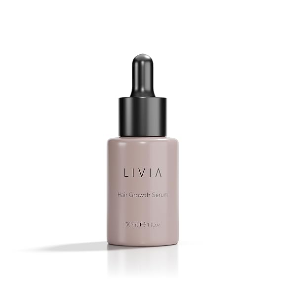 LIVIA Hair Growth Serum Advanced Hair Strengthening & Regrowth Formula | Reduces Shedding, Hair Loss & Breakage Nourishes Scalp, Promotes Thicker, Fuller & Healthier Hair 30ml