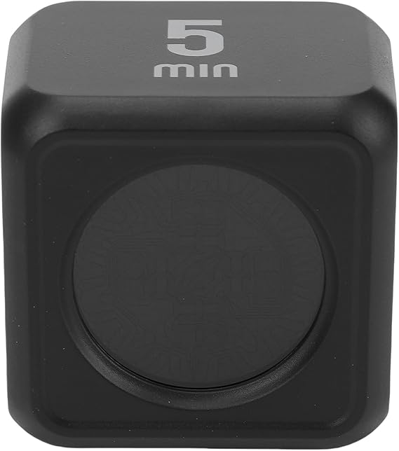 Productivity Visual Timer, 4 Preset Timers 5 10 25 50 Min Dual Timing Modes Gravity Sensor Timer, Flip Cube with Visual Progress Bar Silent Operation for Work Study Kitchen (Black)