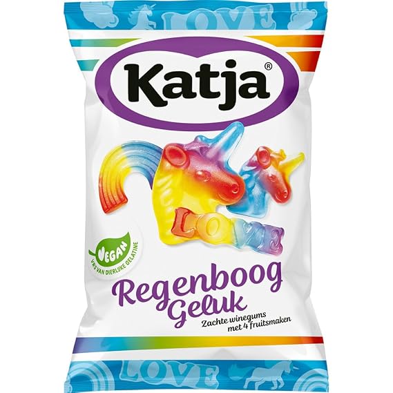 Katja Regenboog Geluk I Soft Sweet Fruit flavored Gummy Candy I 400g 14.1 ounce