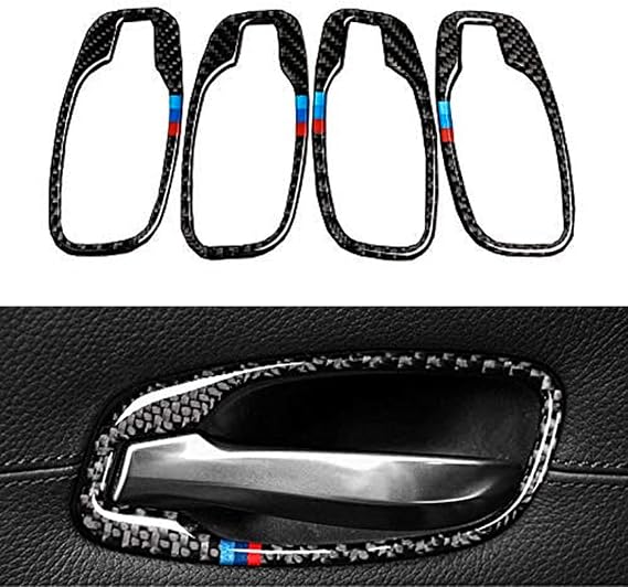 GZXinWei Carbon Fiber Car Interior Door Handle Cover Trim Door Bowl Stickers Decoration