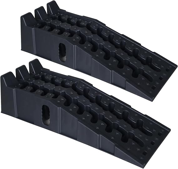 Car Ramps for Oil Changes High Lift 6.7 in 2Pack | Anti-Slip Portable Vehicle Maintenance Ramp,Safe Vehicle Raising,DIY Oil Changes, for Cars Vehicle Lift for Garage