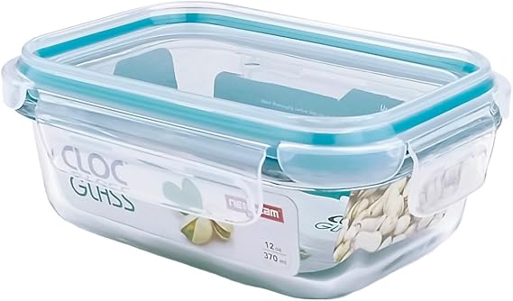 Neoflam Cloc Glass 12oz Rectangular Food Storage, Emerald