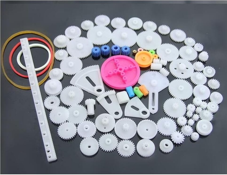 85 Parça Plastik Dişli Seti (oyuncak - Tekerlek - Mil - Çark)