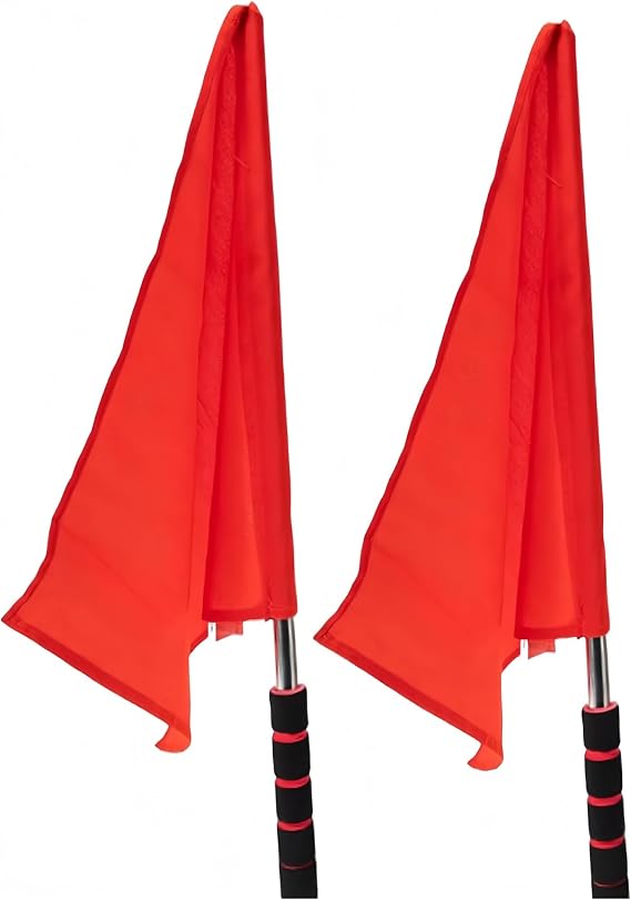 Handheld Referee Flags, High Visible Signal Flags for Soccer Matches
