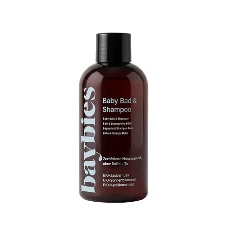 Baby Bath 200 ml Mild Care Bath & Bath Additive for Babies Certified Natural Cosmetics Cleans Especially Gently