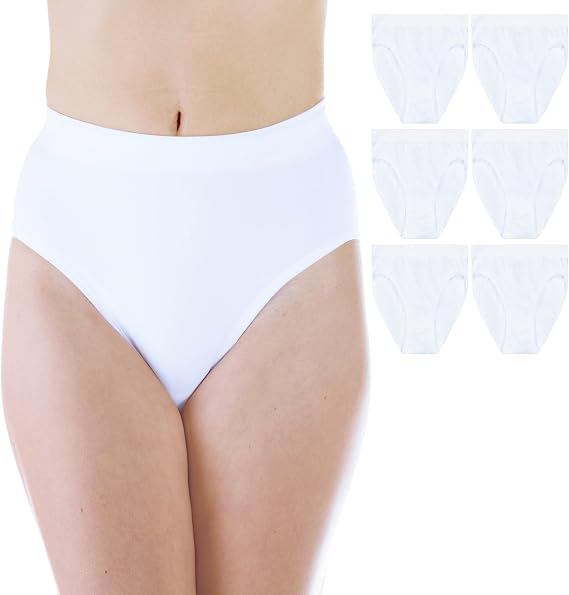 Wearever 6-Pack Women's Smooth and Silky Incontinence Panties Washable Reusable Bladder Control Underwear 100 ml - Pack of 6