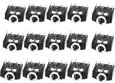 15pcs PJ-307 3.5mm Stereo Jack Socket 5 Pin PCB Mount Female Audio Headphone Socket Connector