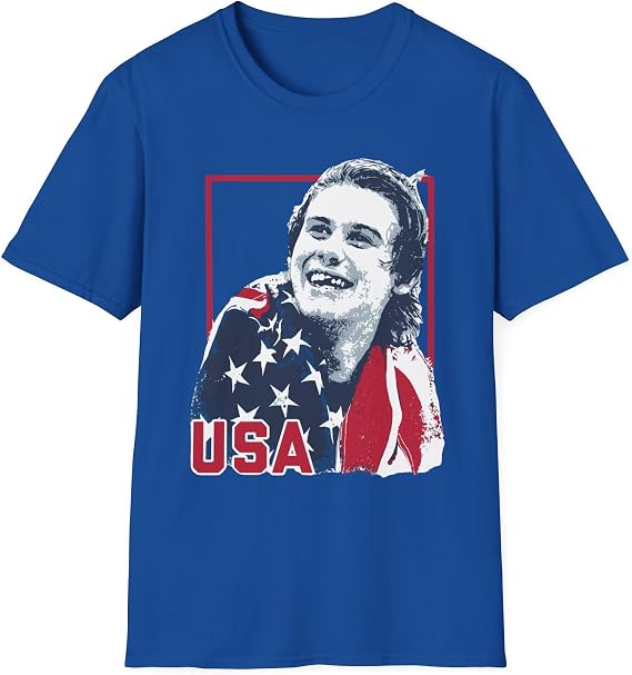 Jack Hughes Gold Medal Champion T-Shirt - USA 2026 Hockey Apparel (Royal, XL)