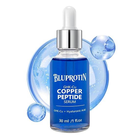 Copper peptides serum for face-contains-GHKCu + Hyaluronic Acid- 1 Fl Oz