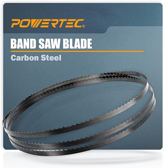 POWERTEC 93-1/2 Inch Bandsaw Blades, 1/2" x 6 TPI Band Saw Blades for Delta, Grizzly, Rikon, Sears Craftsman, JET, Shop Fox and Rockwell 14" Band Saw for Woodworking, 1 pack (13111)