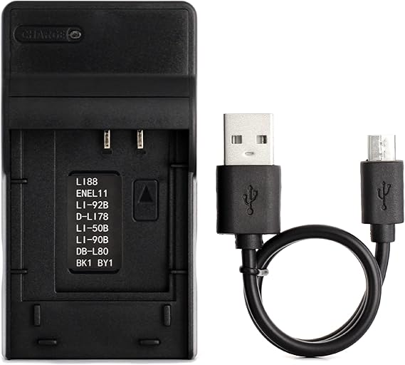 Norifon LI-50B USB Charger for Olympus D-750, SH-21, SP-800UZ | Compaitible with Olympus SP-810UZ, SP-815UZ, Stylus 1010, 1030SW, SZ-12, SZ-14, Tough TG-2, VR-340, VR-350, XZ-1 Camera