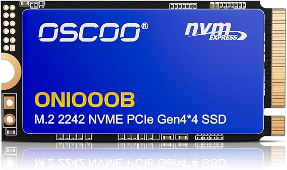 2TB M.2 2242 NVMe SSD PCIe Gen4 x4 up to 5400MB/s 3D NAND Internal SSD Graphene Cooling for Laptop Ultrabook Lenovo ThinkPad Dell Latitude Intel NUC Mini PC Embedded System