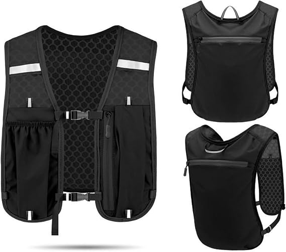 Running Vest with Phone Holder & Storage Multiple Pockets for Running