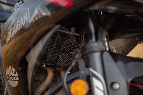 Motoaggrandize Radiator Guard | Protector for Yama R3 Black