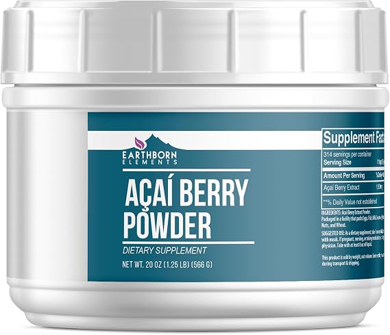 Earthborn Elements Acai Berry Powder, 1.25 lb, Superfood, Smoothies & Shakes