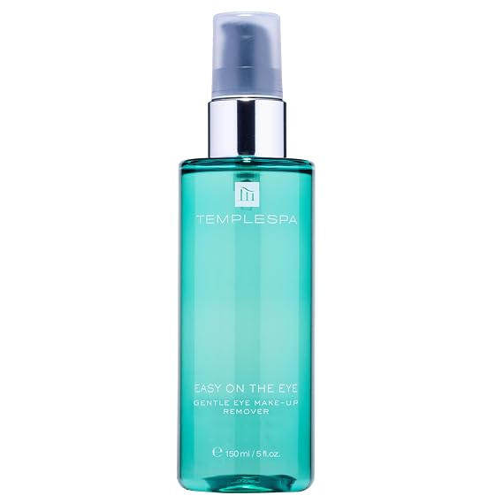 TEMPLESPA | EASY ON THE EYE | Gentle & Effective Fragrance-Free Eye Make-Up Remover, Botanical Extracts to Refreshes, Revitalise & Soothe, Natural Ingredients, Cruelty-Free, Vegan, 5.0 fl.oz