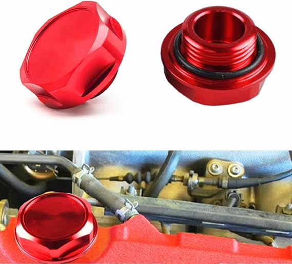 Red Aluminum Engine Oil Filler Cap Plug Cover Compatible with Toyota Trd 4Runner 89-16, Camry 89-19, Corolla 89-19, FJ Cruiser 07-14, Yaris 04-19, Venza 09-16 And Scion FR-S/IQ/TC/ 12-15, XB/XD 08-14
