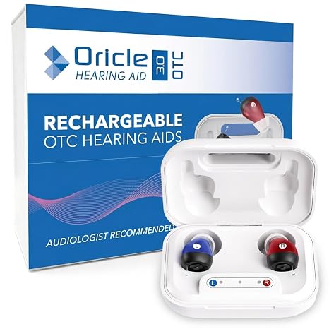 Oricle Standard 2.0 Hearing Aids for Seniors - Oricle Hearing Aids for Adults with Advanced Noise Cancellation - Easy Volume Control with Portable Charging Case