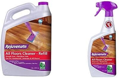 Rejuvenate High Performance All-Floors and Hardwood No Bucket Needed Floor Cleaner Powerful PH Balanced Shine with Shine Booster Technology Low VOC Best in Class Products 128oz  32oz x 2 Pack