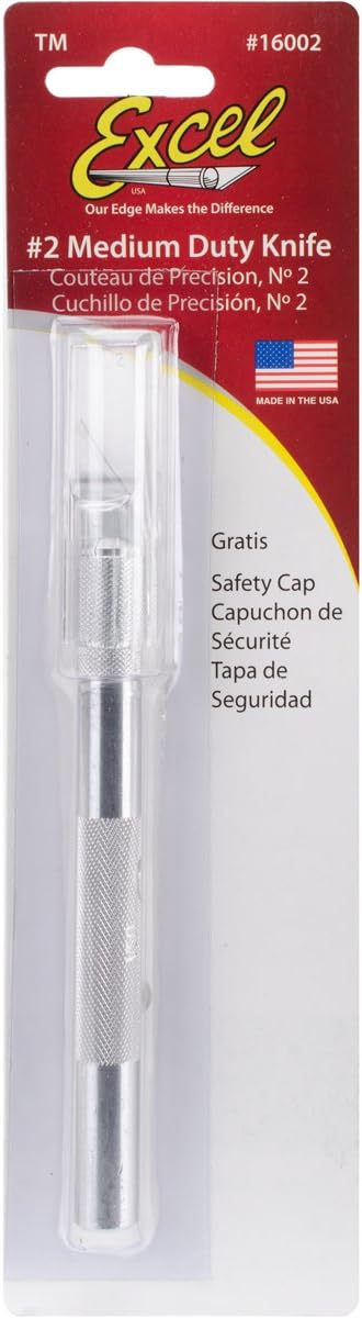 Excel Blades K2 Hobby Knife with Safety Cap, American Made Medium Duty Craft Knife