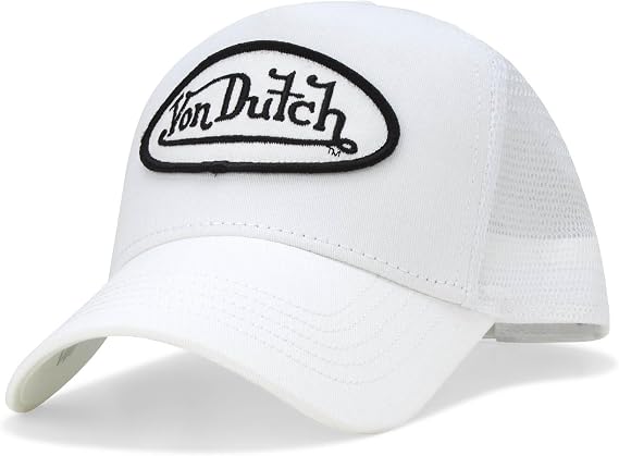 Von Dutch Unisex Trucker Hat - Retro Classic Solid Color Mesh Back Snapback Baseball Cap for Men & Women.
